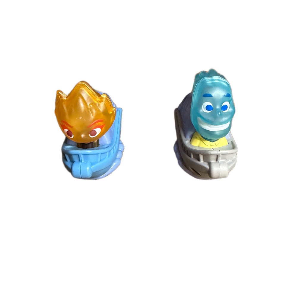 Disney Pixar Elemental Ember Wade Boat Figures Toy Set 2023 McDonalds Happy Meal